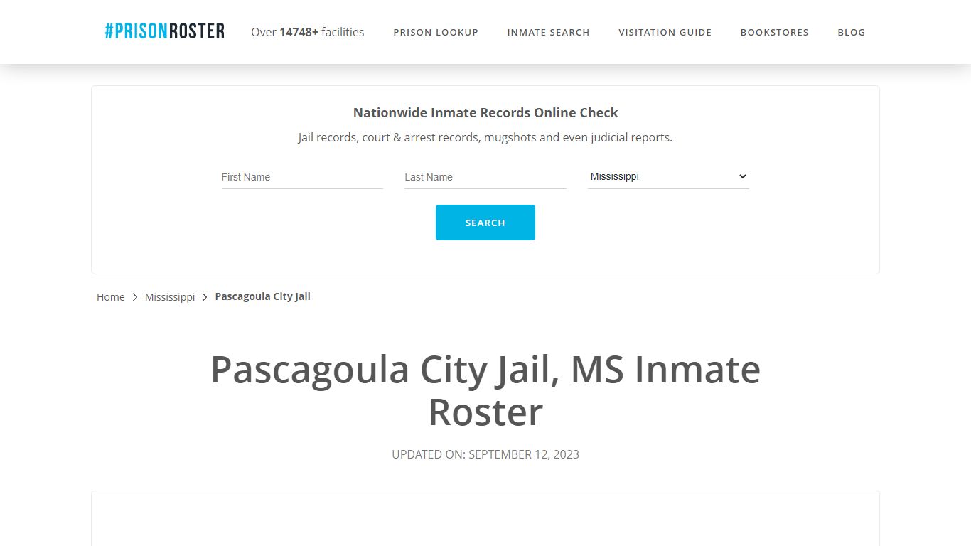 Pascagoula City Jail, MS Inmate Roster - Prisonroster